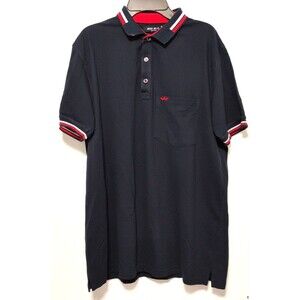 Array Sz XL Men’s Blue polo Short Sleeve outdoor button collared adult logo